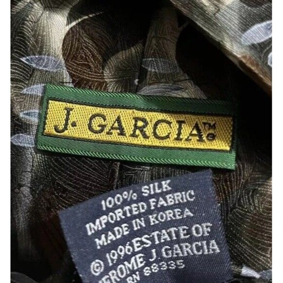 Jerry J Garcia Tie Vintage 90s Duckworm Alarm Collection 14 100% Silk Abstract - Picture 6 of 6